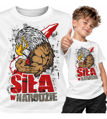 koszulka dziecięca Patriotyczna SIŁA W NARODZIE